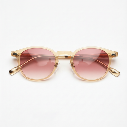 Gail Pink Gradient Lens Sunglasses Front View