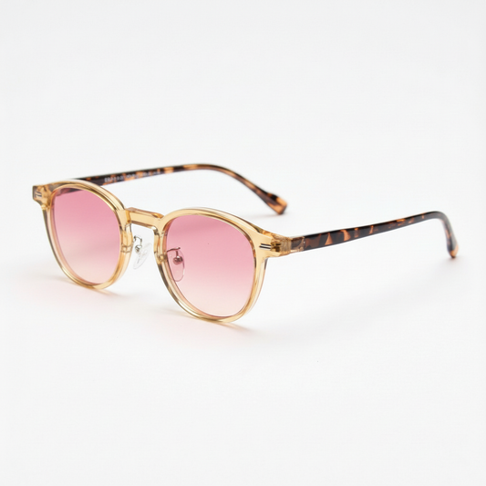 Gail Pink Gradient Lens Sunglasses Side View