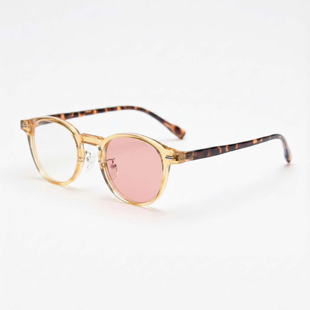 Gail Pink Photochromic Lens Glasses Side View