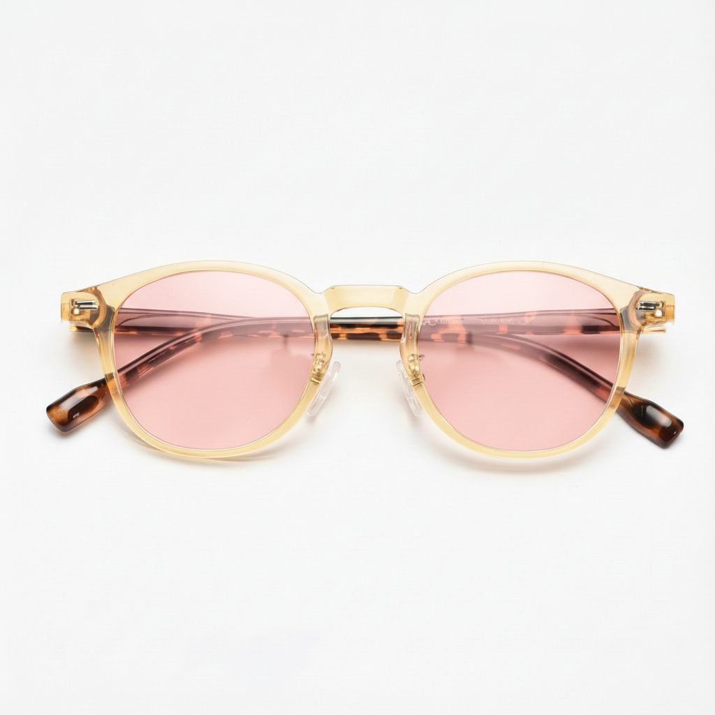Gail Pink Tinted Lens Sunglasses Front View