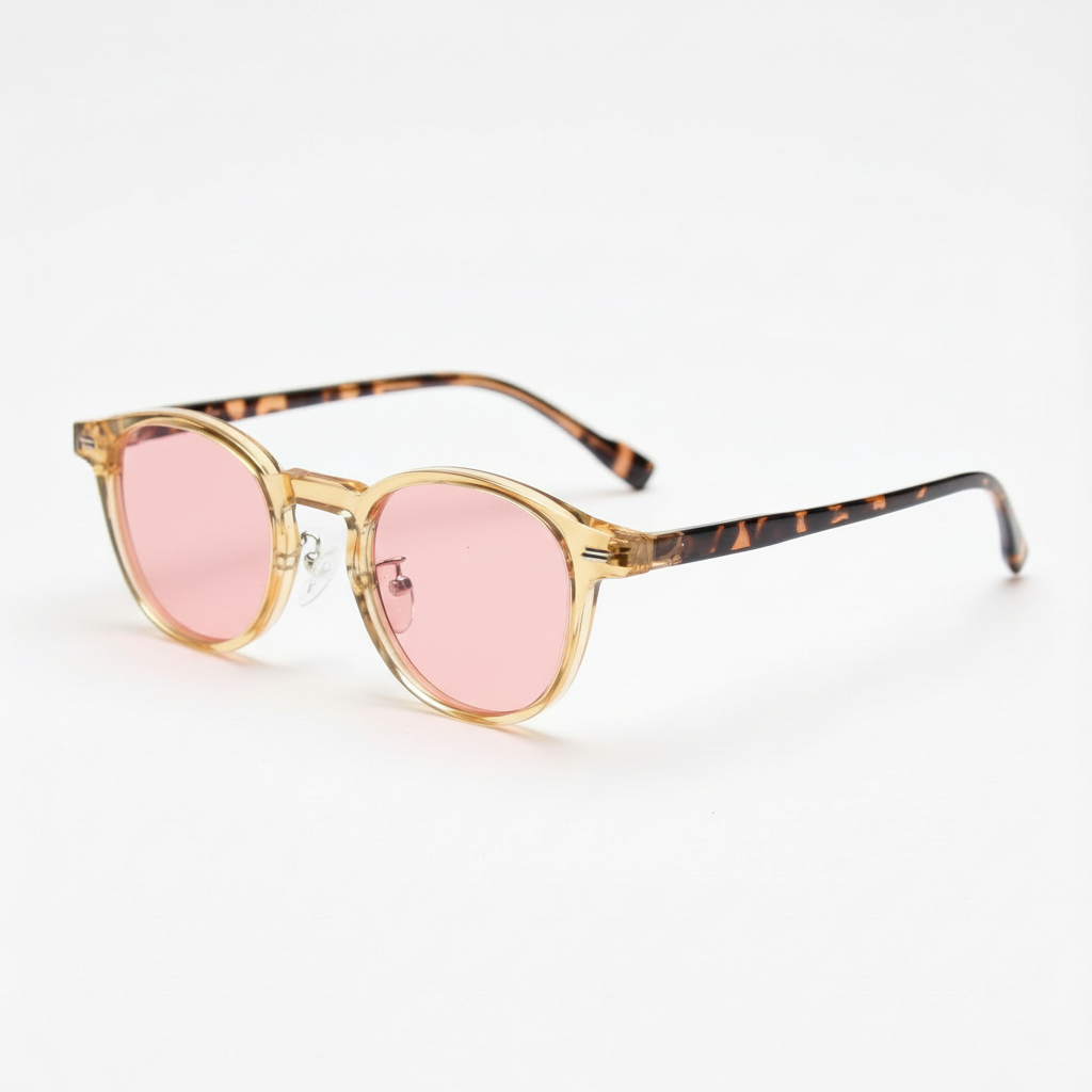 Gail Pink Tinted Lens Sunglasses Side View