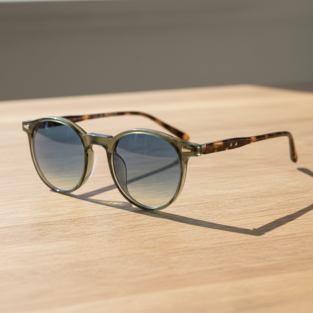 Ida Blue Gradient Lens Sunglasses Lifestyle Shot