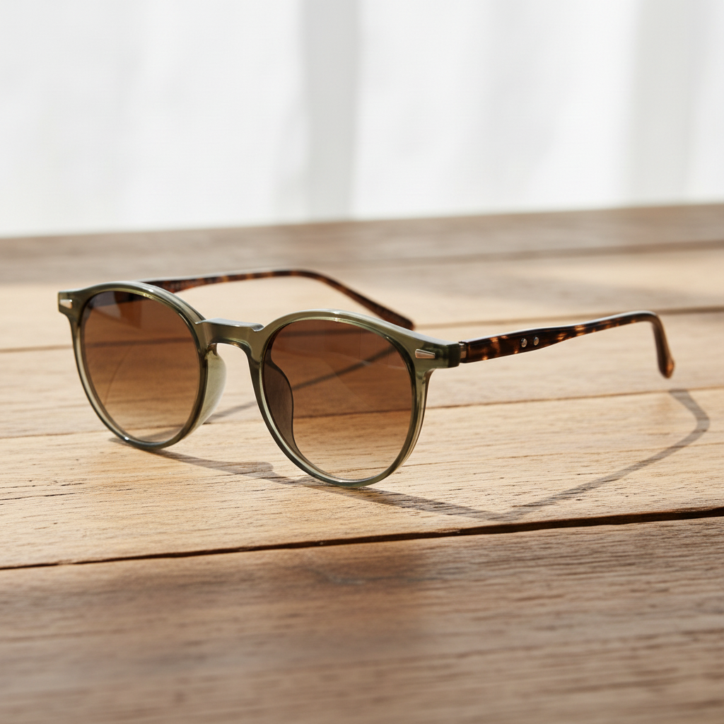 Ida Brown Gradient Lens Sunglasses Lifestyle Shot