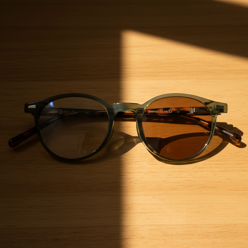 Ida Brown Photochromic Lens Glasses Lifestyle Shot