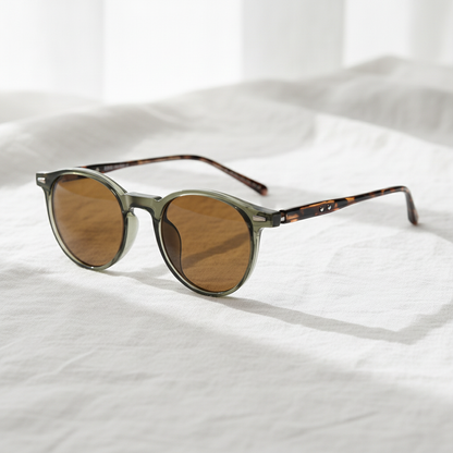 Ida Brown Tinted Lens Sunglasses Lifestyle Shot