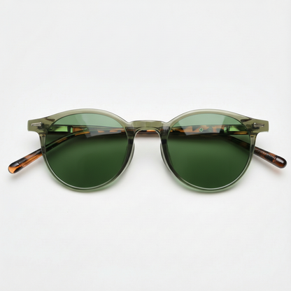 Ida Green Tinted Lens Sunglasses Front View