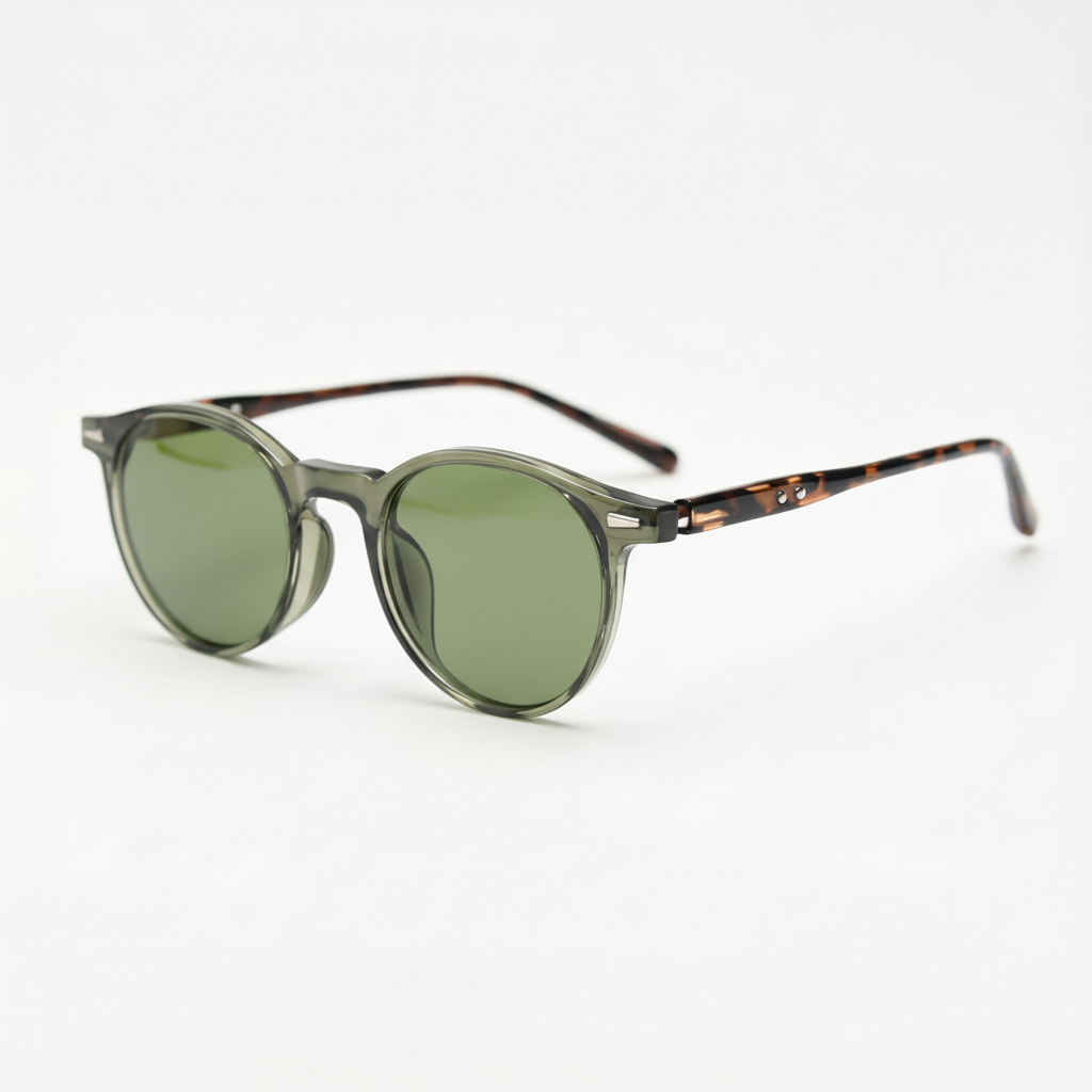 Ida Green Tinted Lens Sunglasses Side View