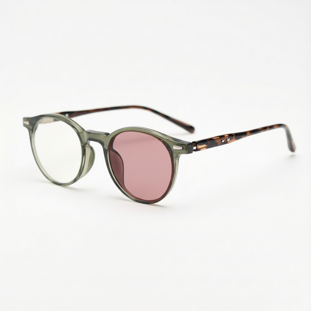 Ida Pink Photochromic Lens Glasses Side View