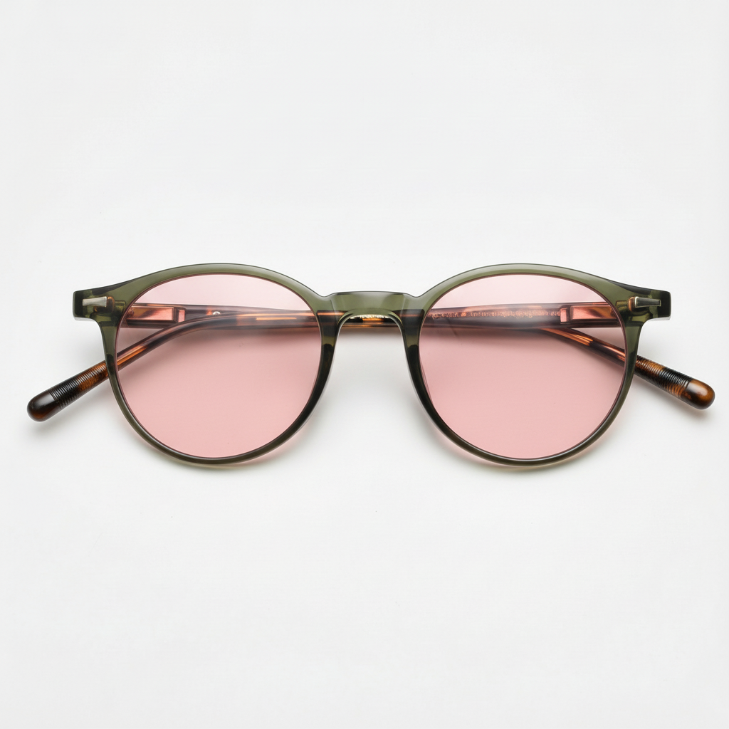 Ida Pink Tinted Lens Sunglasses Front View