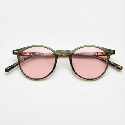Ida Pink Tinted Lens Sunglasses Front View