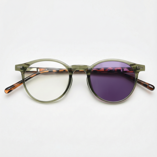 Ida Purple Photochromic Lens Glasses Front View