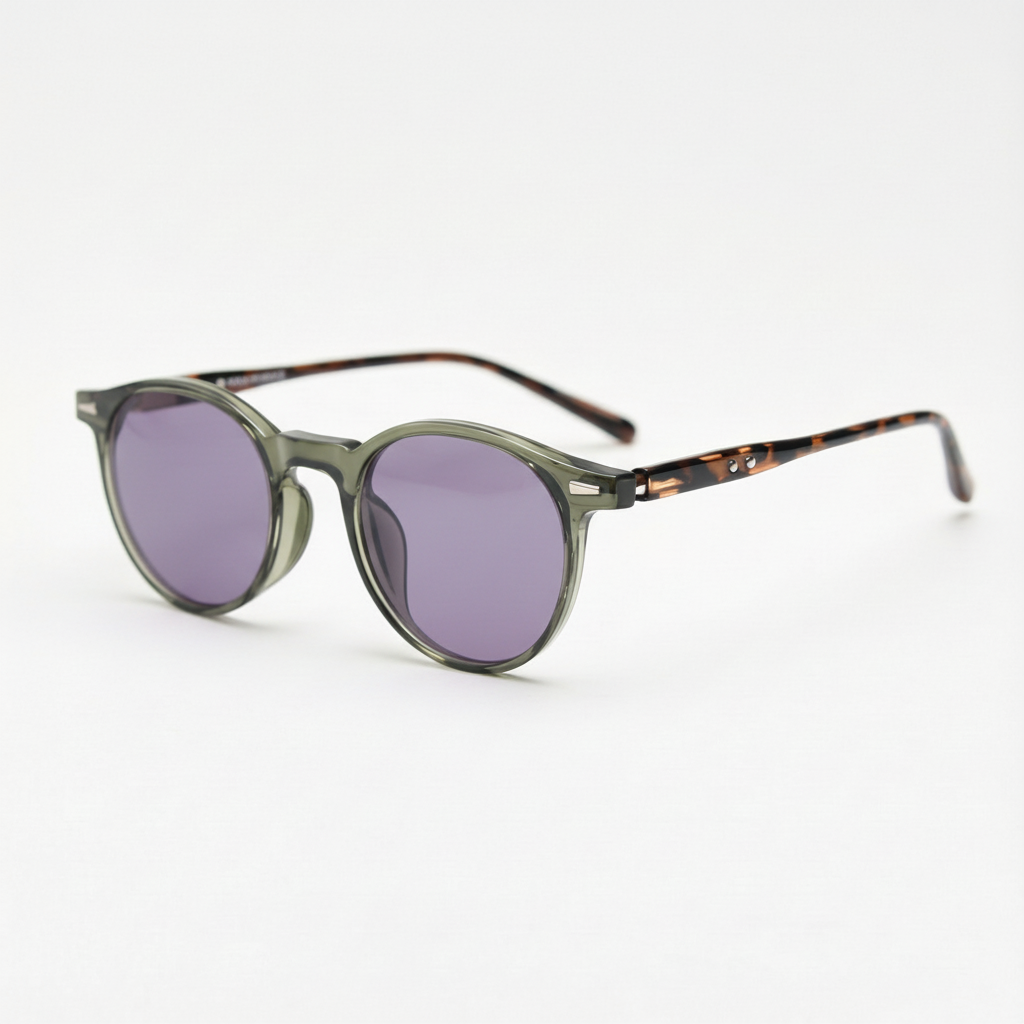 Ida Purple Tinted Lens Sunglasses Side View