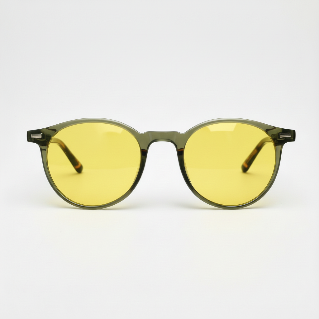 Ida Yellow Tinted Lens Sunglasses Front View