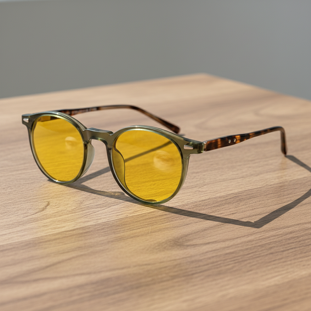 Ida Yellow Tinted Lens Sunglasses Lifestyle Shot