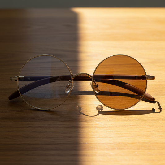 Jo Brown Photochromic Lens Glasses Lifestyle Shot