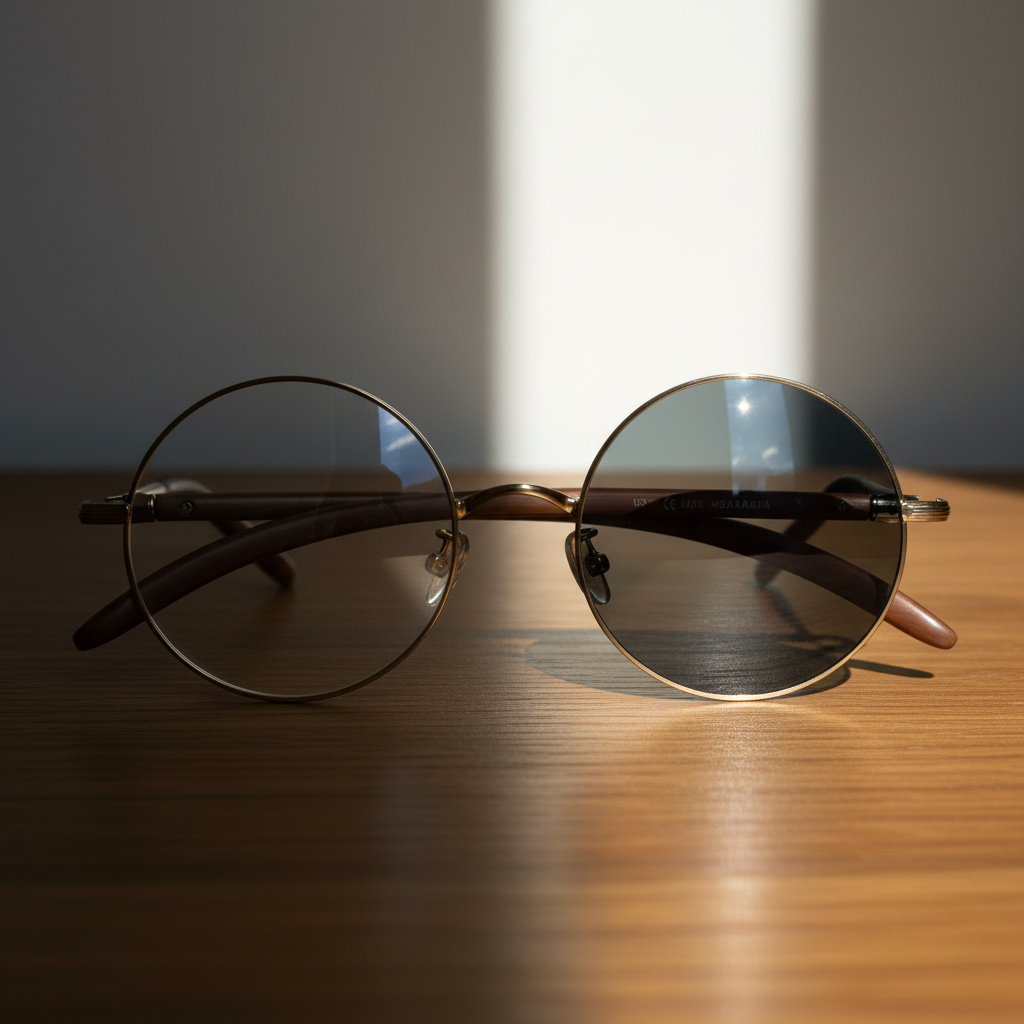 Jo Grey Photochromic Lens Glasses Lifestyle Shot