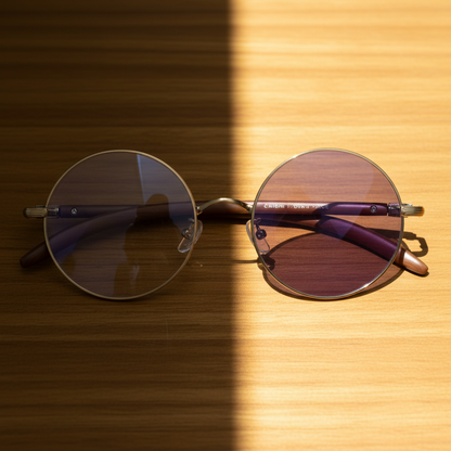 Jo Purple Photochromic Lens Glasses Lifestyle Shot