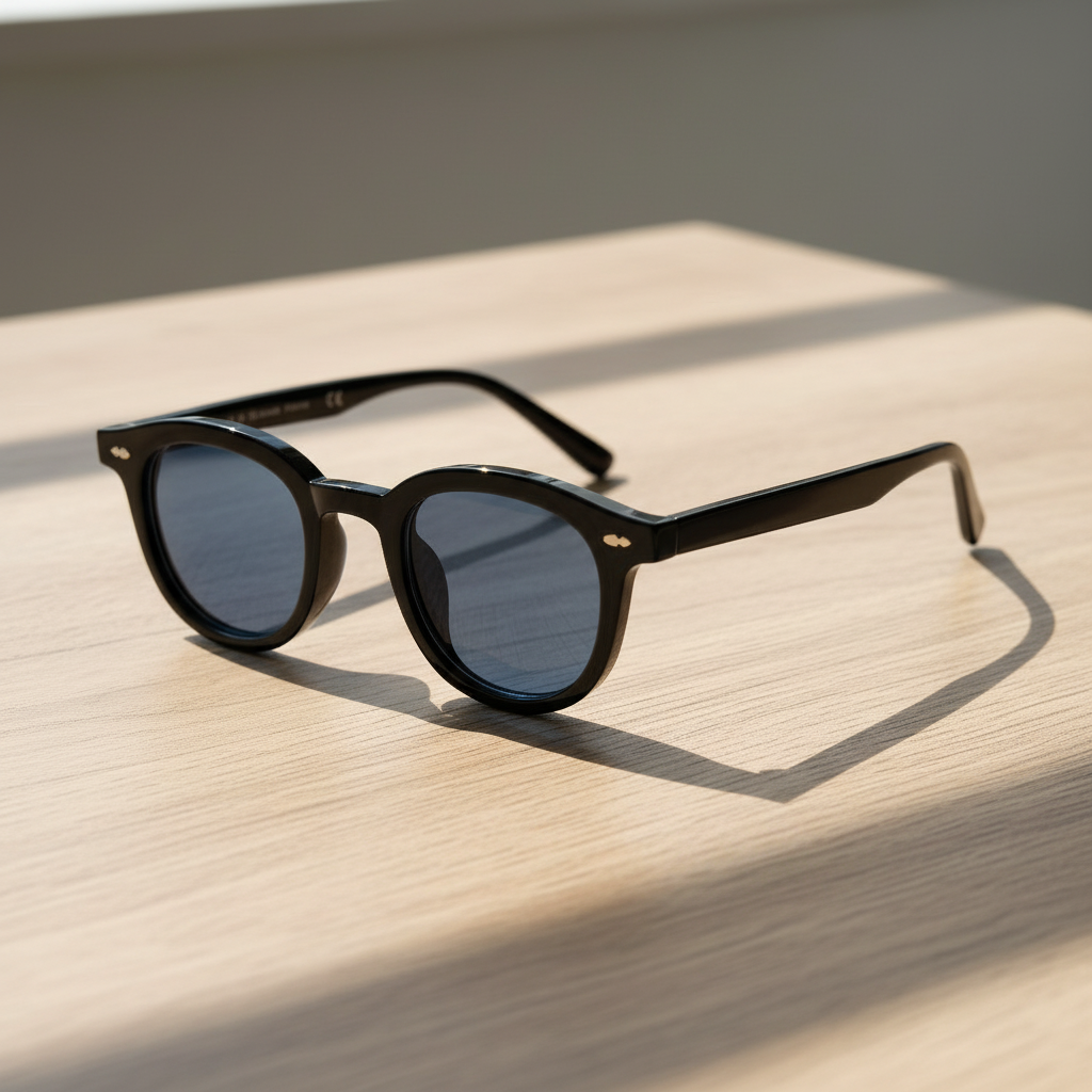 Joyce Blue Tinted Lens Sunglasses Lifestyle Shot