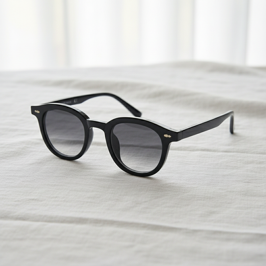 Joyce Grey Gradient Lens Sunglasses Lifestyle Shot