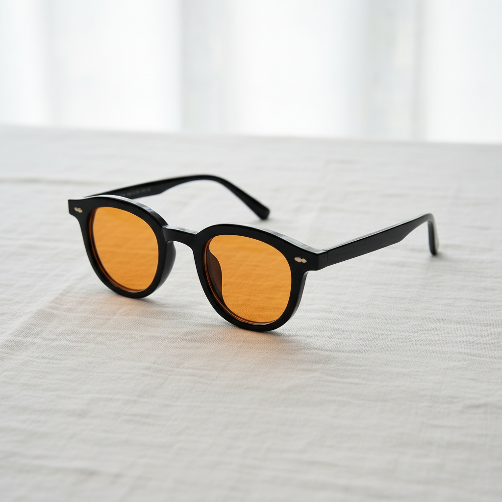 Joyce Orange Tinted Lens Sunglasses Lifestyle Shot