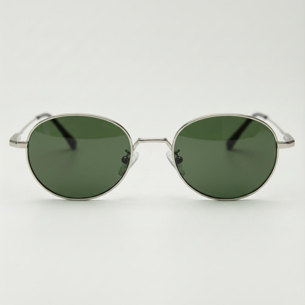 June Green Tinted Lens Sunglasses Front View