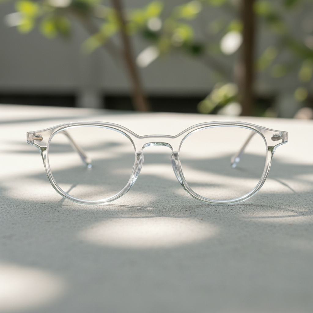 Lora Clear Clear Lens Glasses Lifestyle Shot