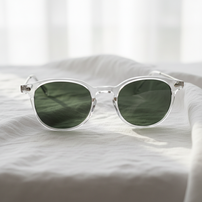 Lora Green Tinted Lens Sunglasses Lifestyle Shot