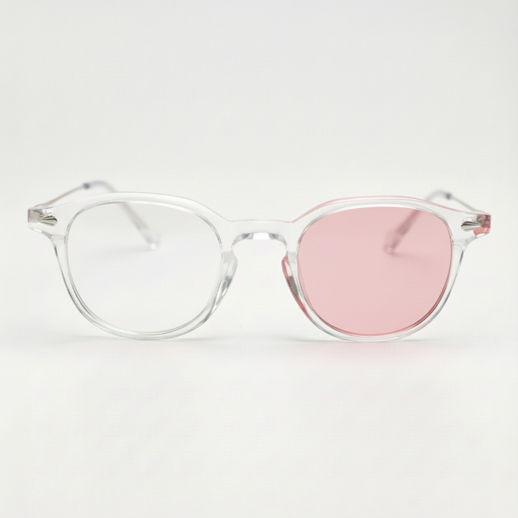 Lora Pink Photochromic Lens Glasses Front View