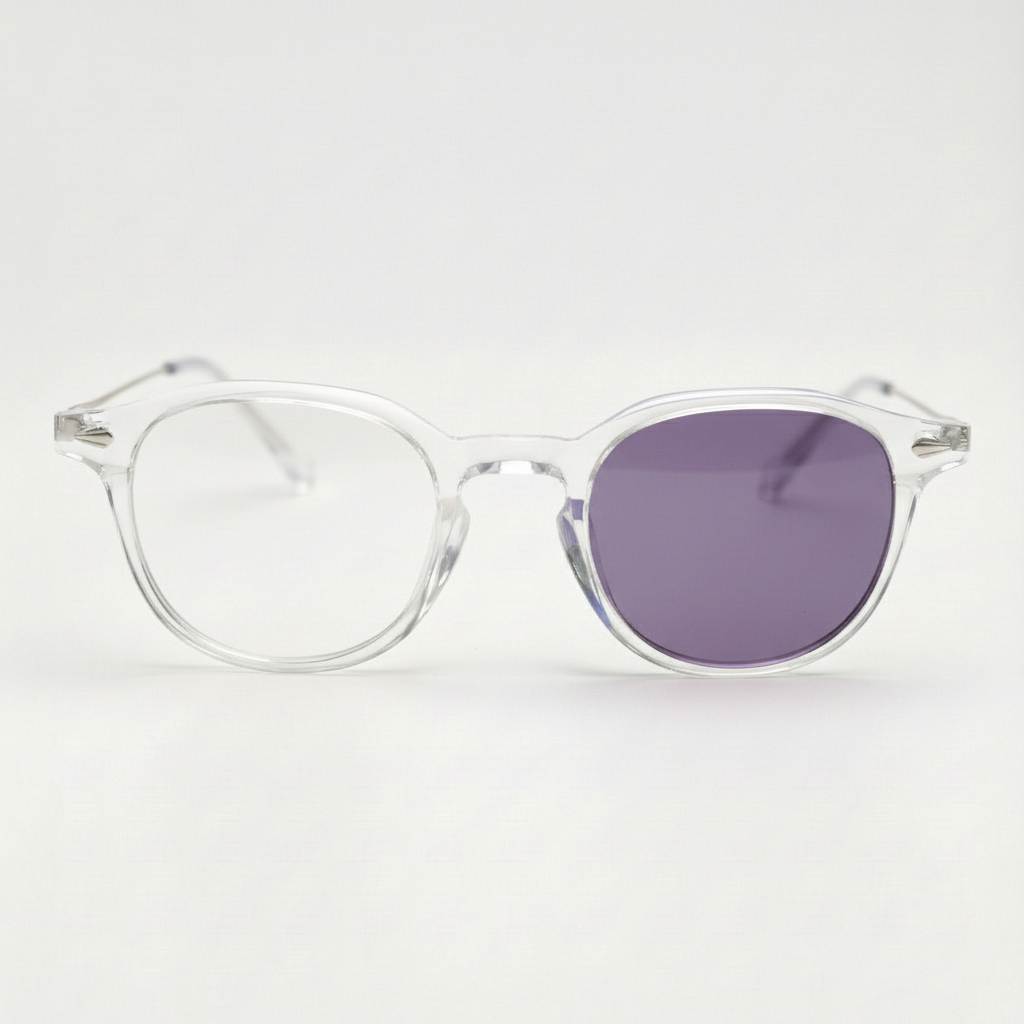 Lora Purple Photochromic Lens Glasses Front View