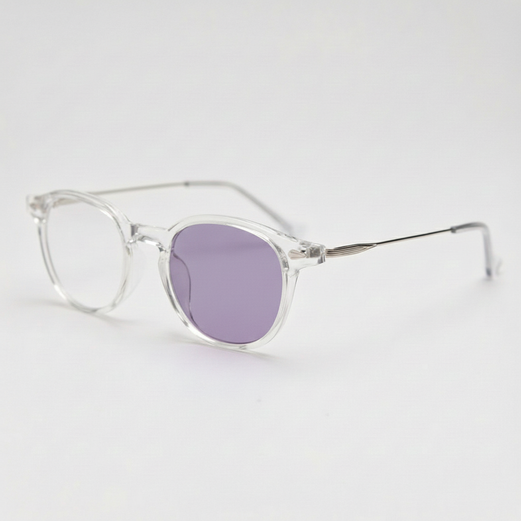 Lora Purple Photochromic Lens Glasses Side View