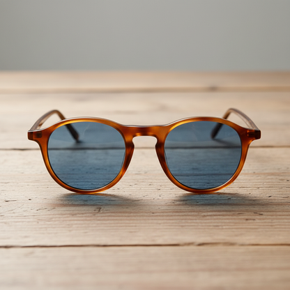 Moira Blue Tinted Lens Sunglasses Lifestyle Shot