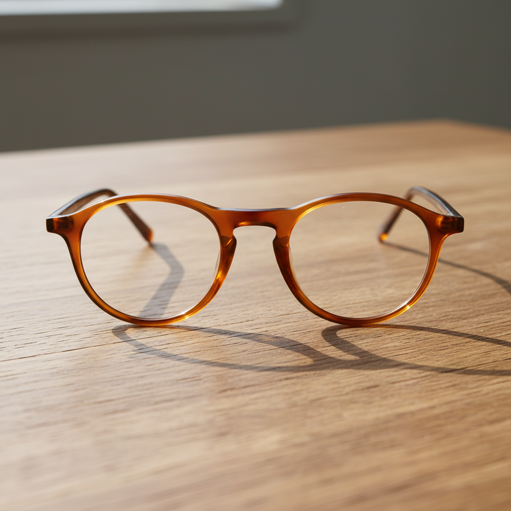 Moira Clear Lens Glasses - Tortoise Round TR90 Frame