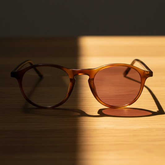 Moira Pink Photochromic Lens Glasses Lifestyle Shot