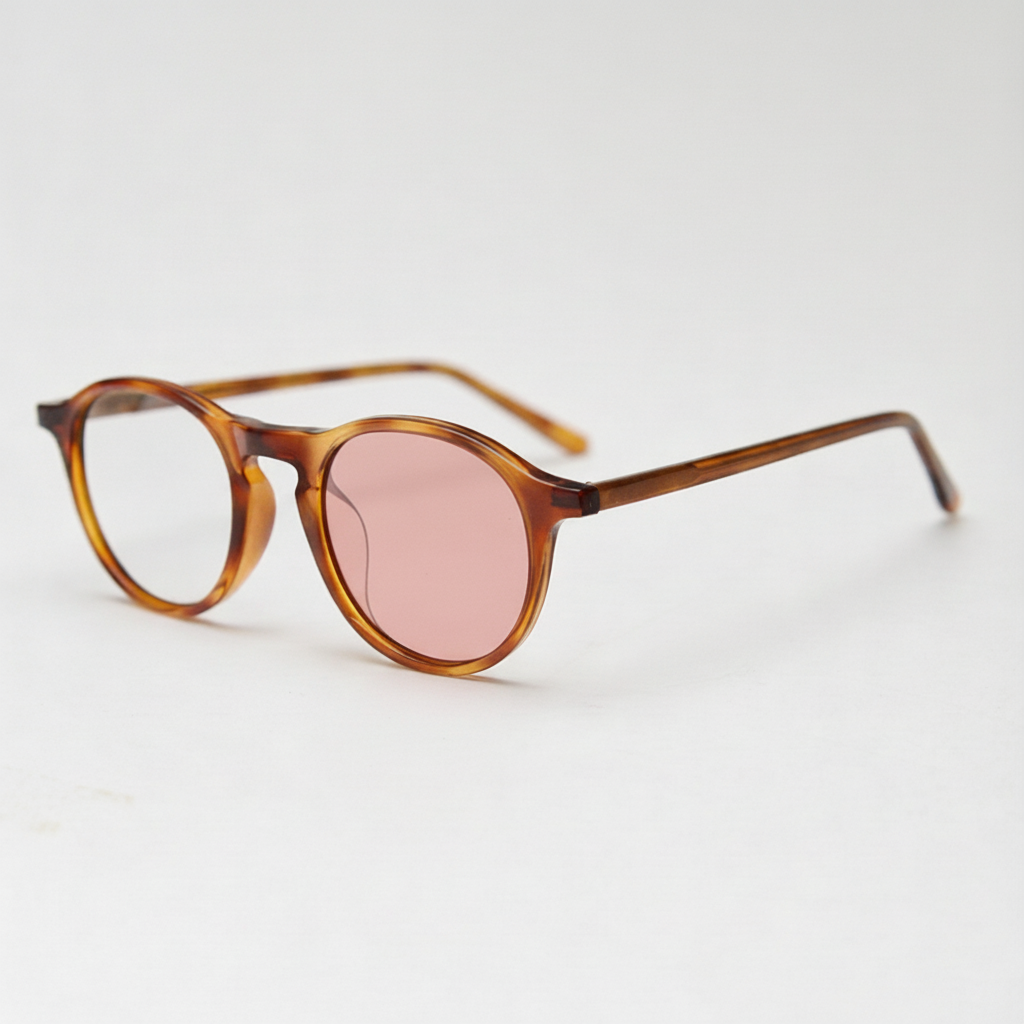 Moira Pink Photochromic Lens Glasses Side View
