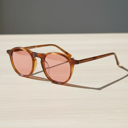 Moira Pink Tinted Lens Sunglasses Lifestyle Shot