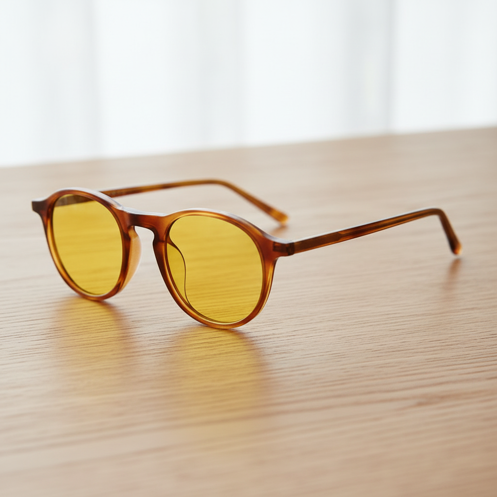 Moira Yellow Tinted Lens Sunglasses Lifestyle Shot