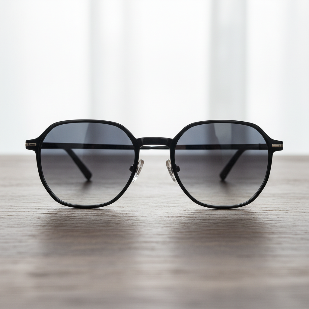 Nina Grey Gradient Lens Sunglasses - Black Square TR90 Frame - Lifestyle Shot