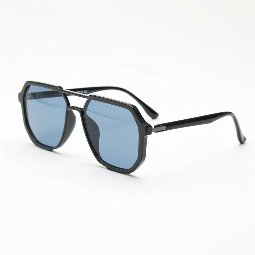 Poppy Blue Tinted Lens Sunglasses Side View