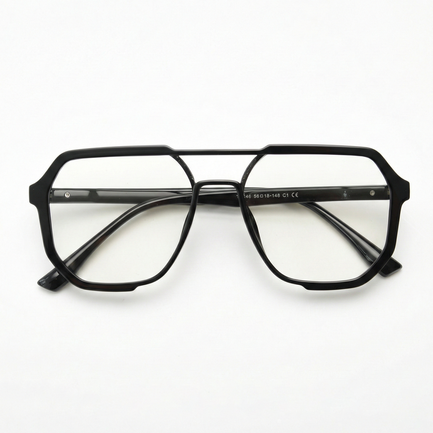 Poppy Clear Clear Lens Glasses Front View