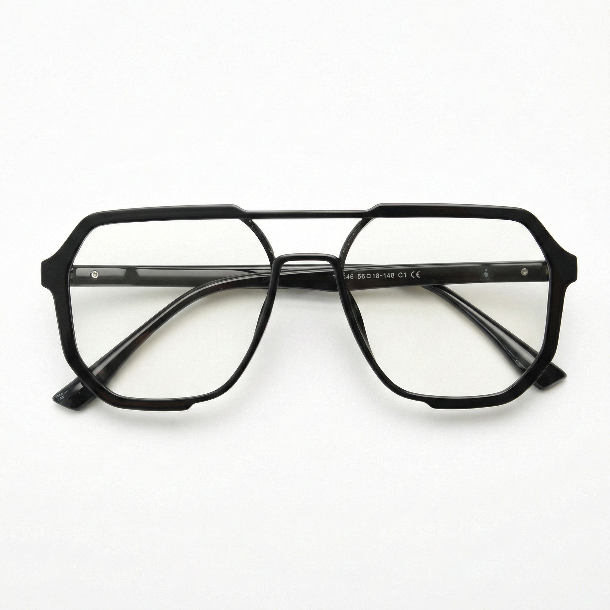 Poppy Clear Clear Lens Glasses Front View