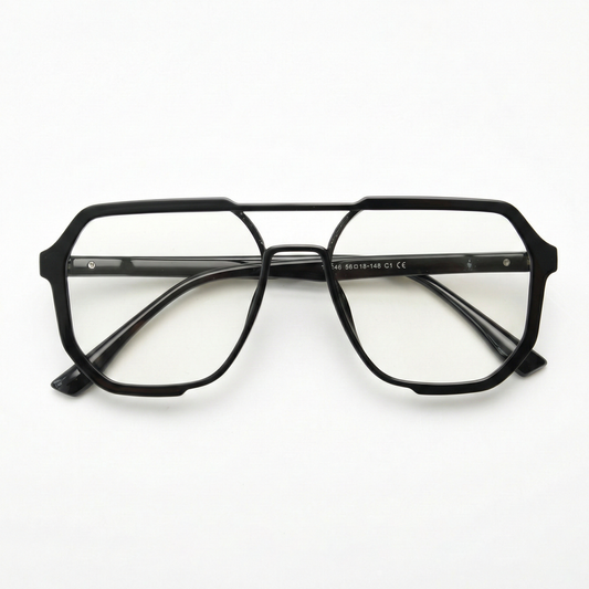 Poppy Clear Clear Lens Glasses Front View