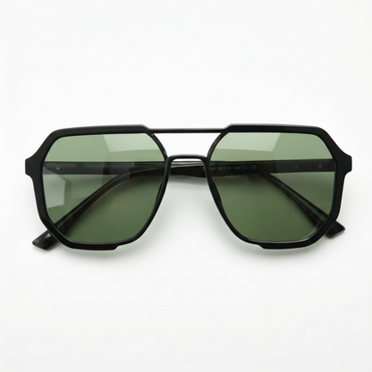 Poppy Green Tinted Lens Sunglasses Front View