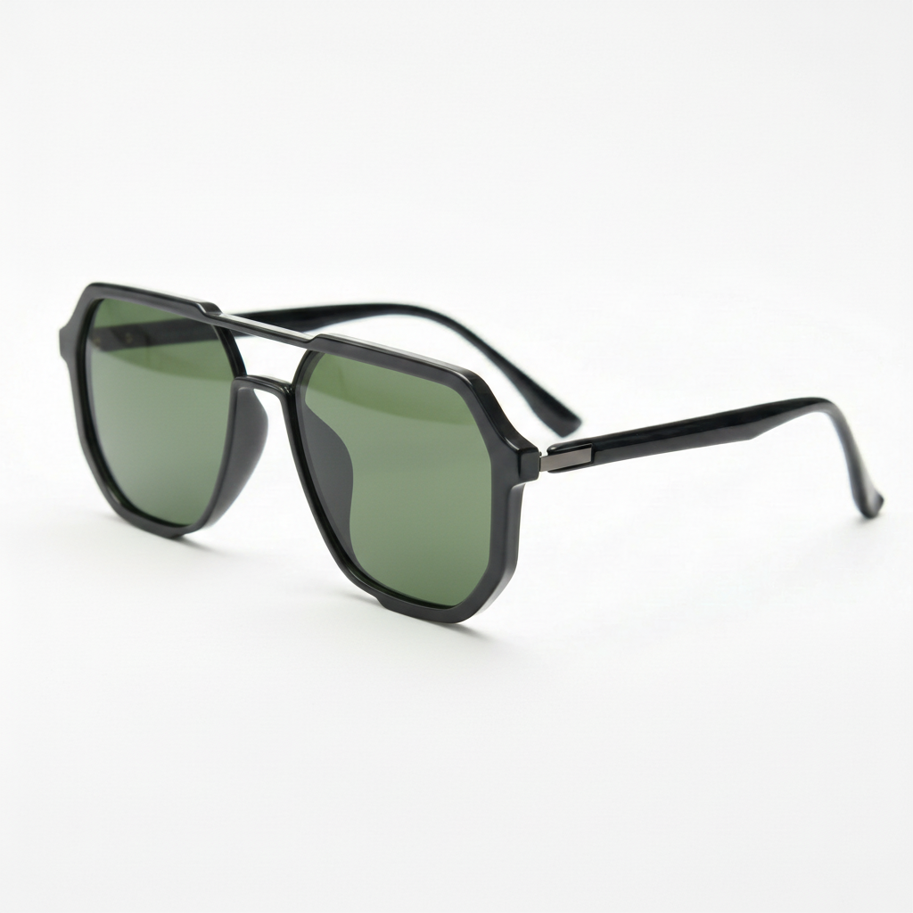Poppy Green Tinted Lens Sunglasses Side View