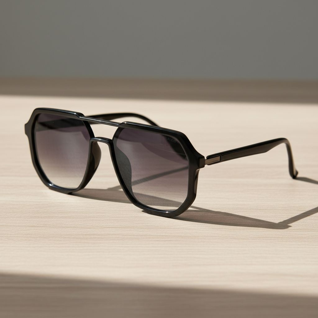 Poppy Grey Gradient Lens Sunglasses Lifestyle Shot