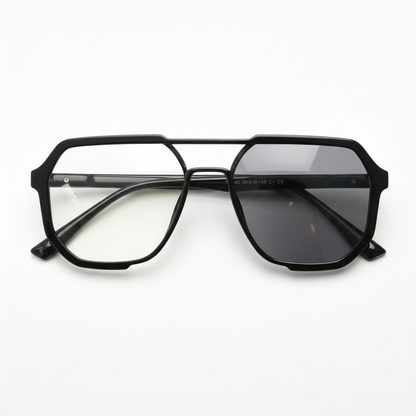 Poppy Grey Photochromic Lens Glasses Front View