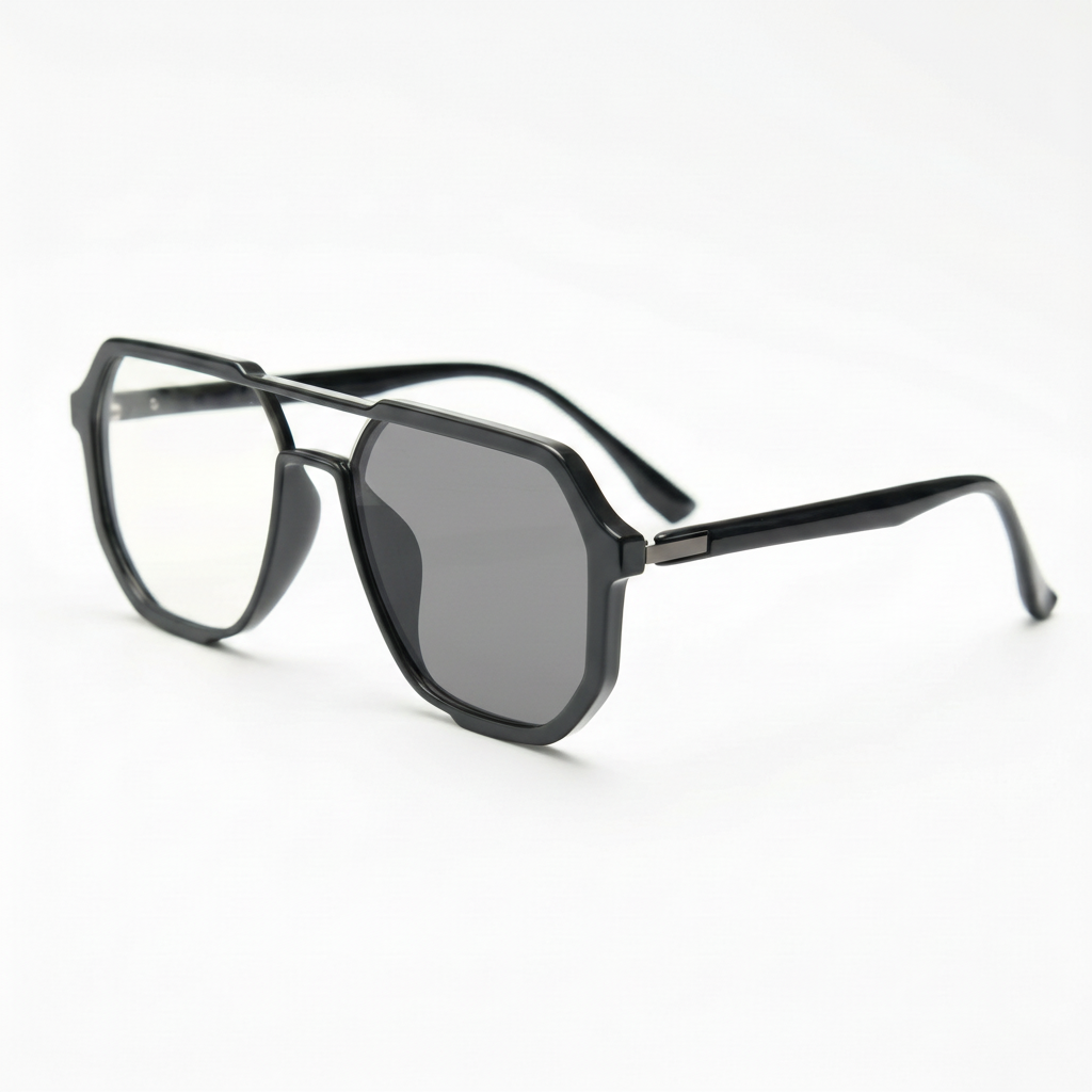 Poppy Grey Photochromic Lens Glasses Side View