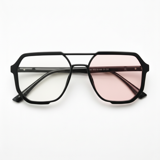 Poppy Pink Photochromic Lens Glasses Front View