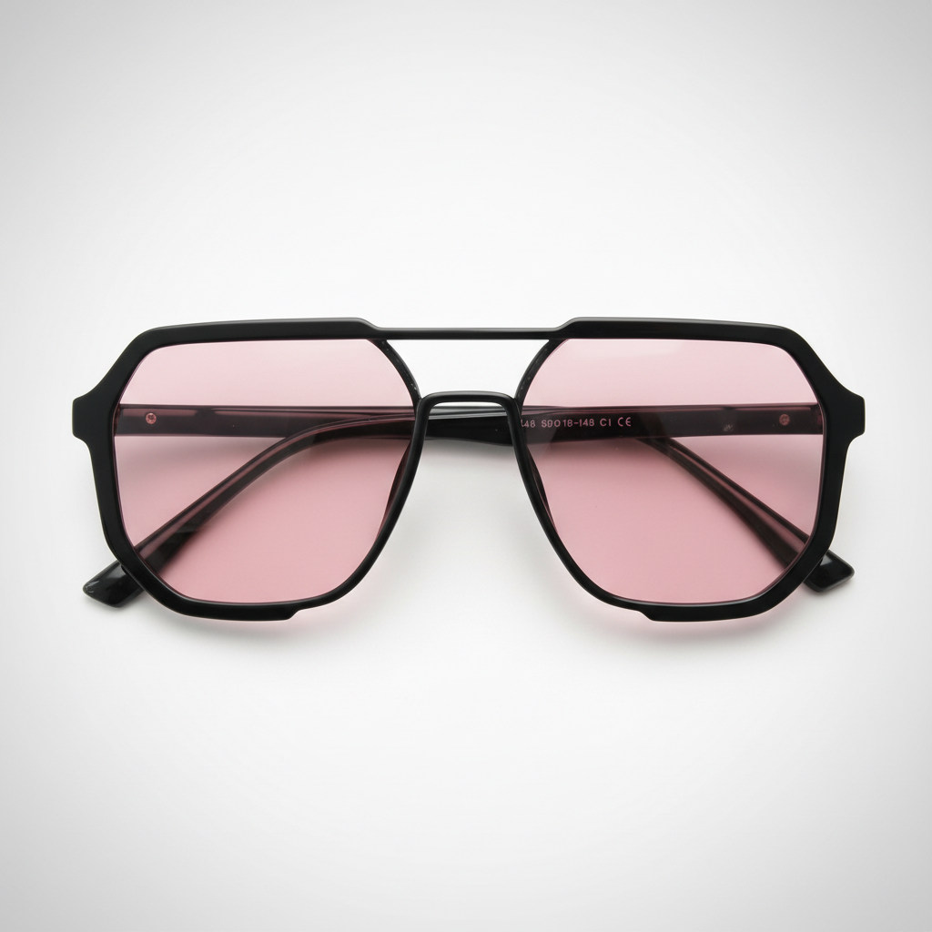 Poppy Pink Tinted Lens Sunglasses Front View
