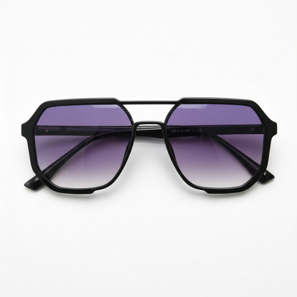Poppy Purple Gradient Lens Sunglasses Front View