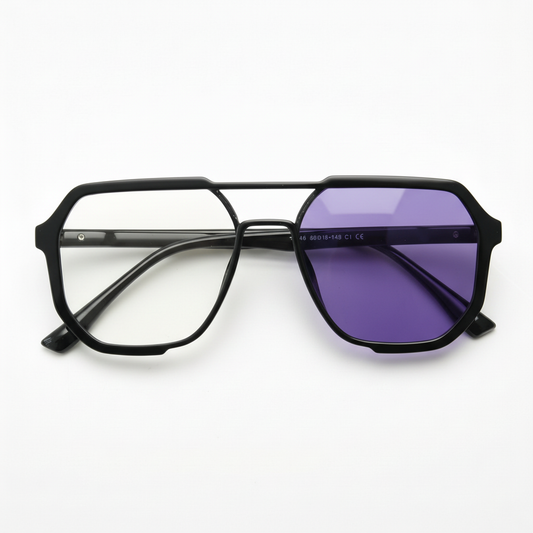 Poppy Purple Photochromic Lens Glasses Front View